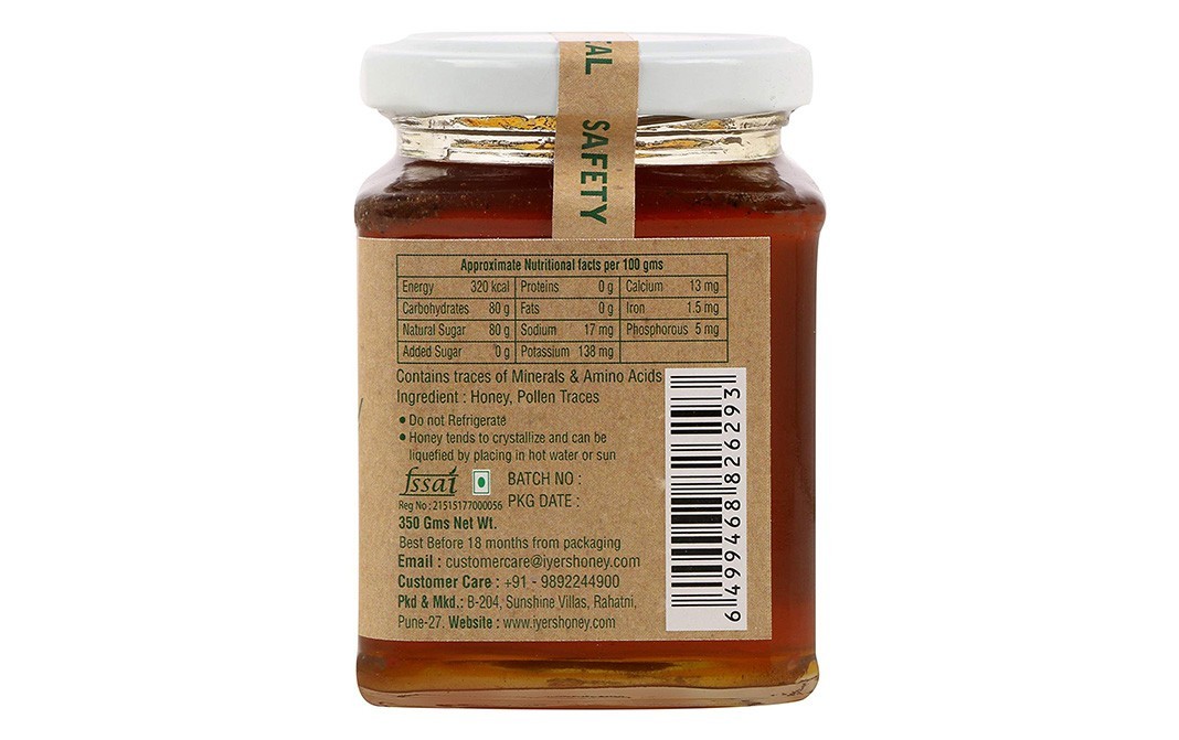 Florea Raw Eucalyptus Floral Honey   Glass Jar  500 grams
